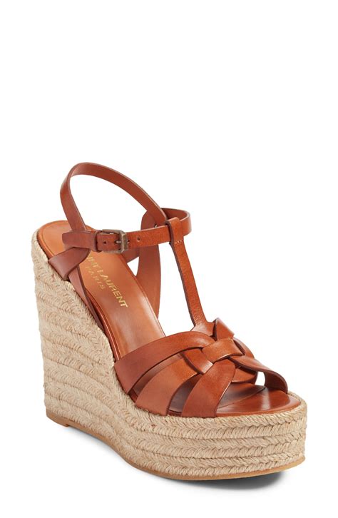 Saint Laurent Tribute Espadrille Wedge (Women)